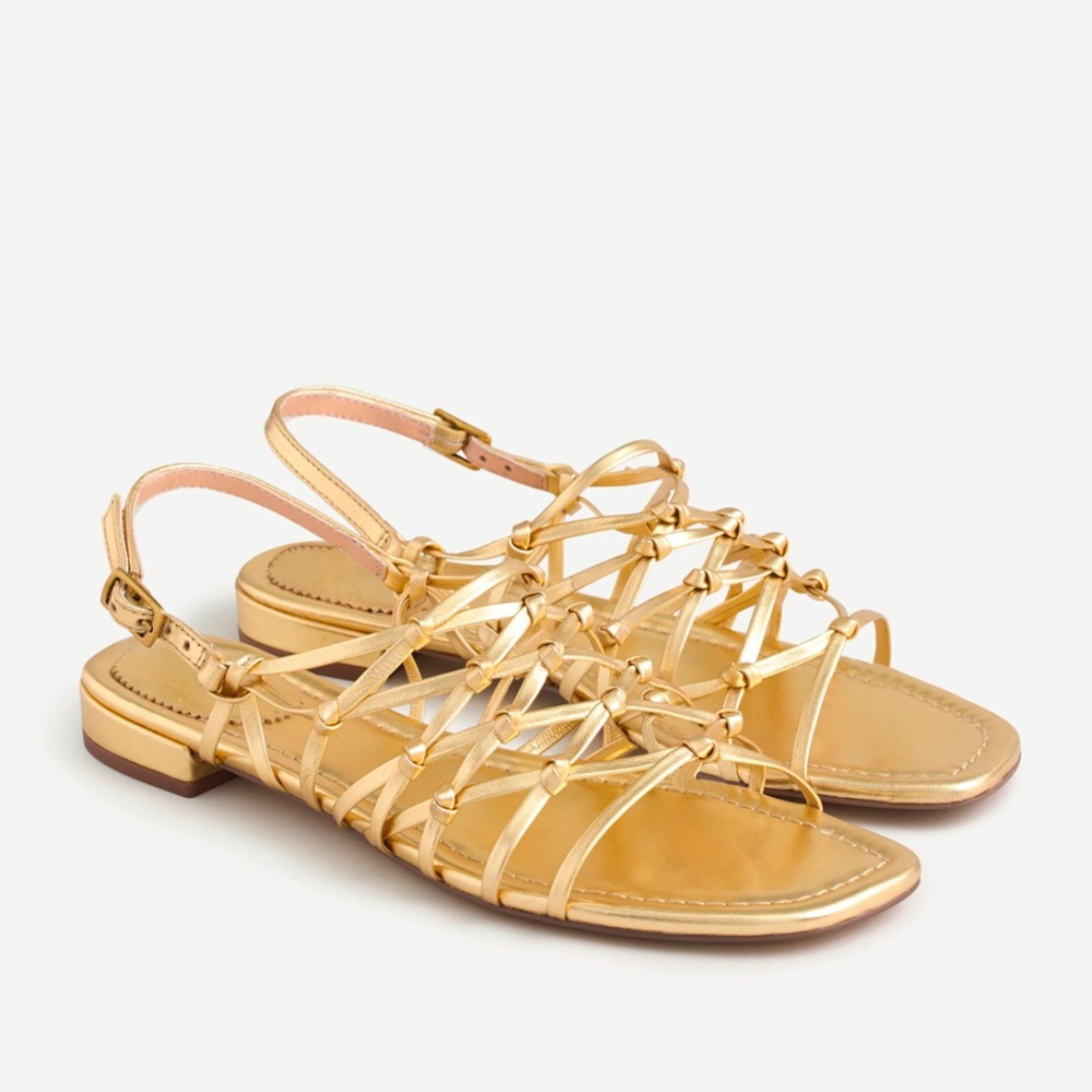 New J.Crew Gold Sandals